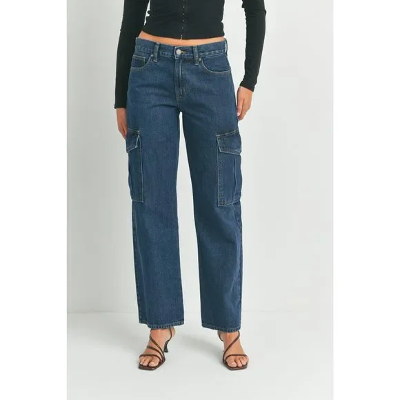 Just Black Denim - Cargo Jean | Dark Denim - Picture 2 of 4